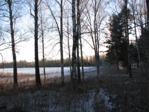 Vid Klobosjön på morgonen
