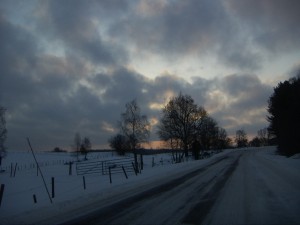 På morgonen idag.