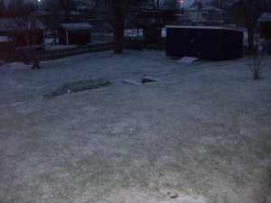 Lite snö har det kommit idag