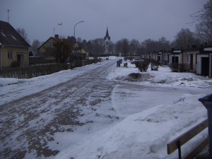 Kyrkogatan ikväll.