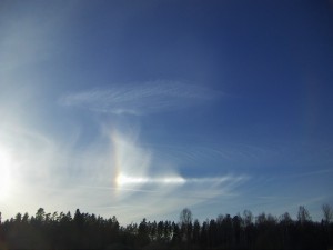 Fotade detta Halo från bilen ikväll....