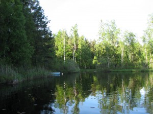 En fin sommarkväll vid Leksjöarna