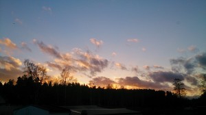 Solnedgång ikväll.