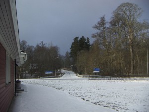 Lite påfyllning av snötäcket idag.